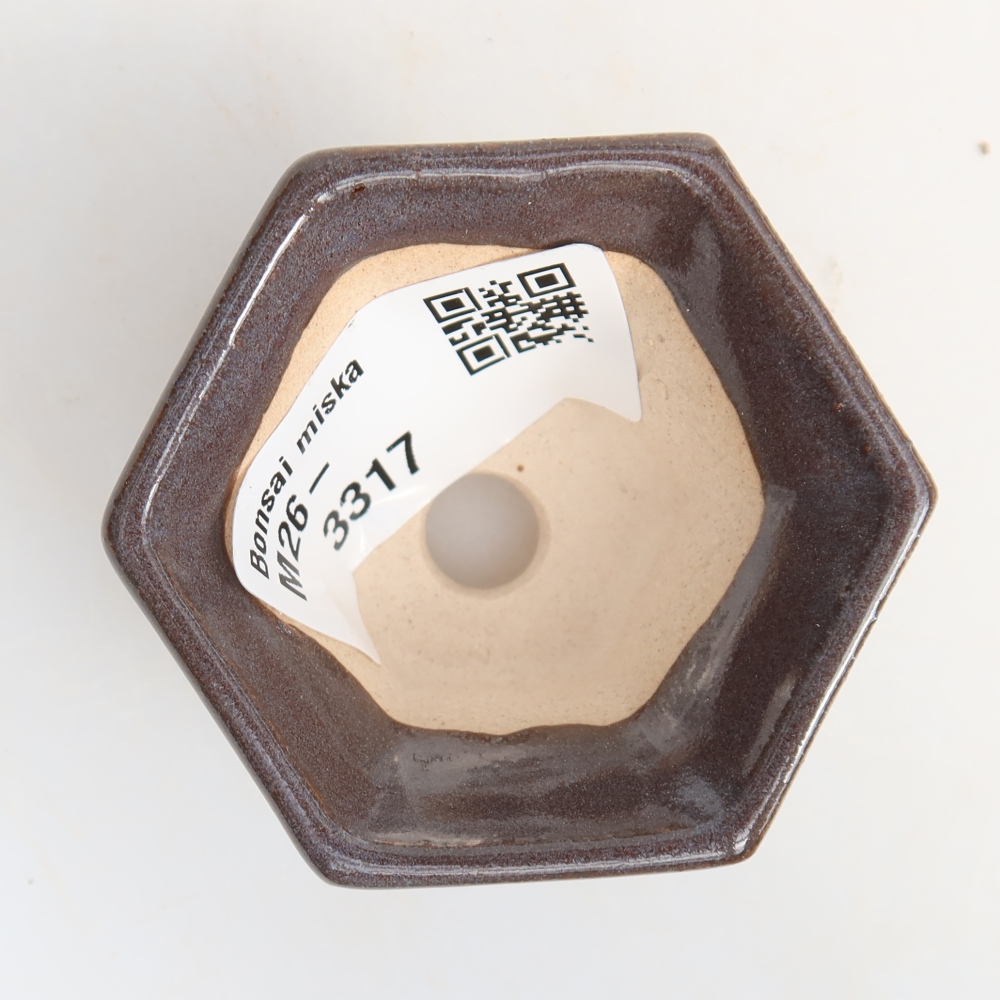 Keramik-Bonsai-Schale, 5,5 x 5 x 3 cm, Farbe: Grau