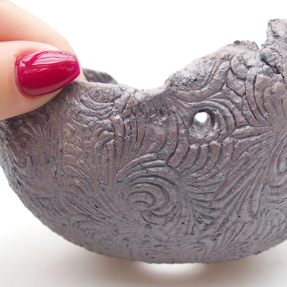 Keramikschale 13 x 12,5 x 8,5 cm, metallicfarben
