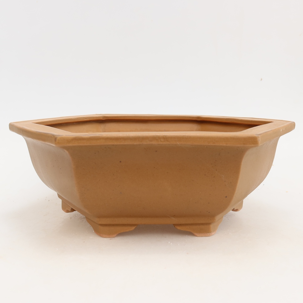 Bonsai-Schale aus Keramik, 28 x 24,5 x 9 cm, Farbe: braun