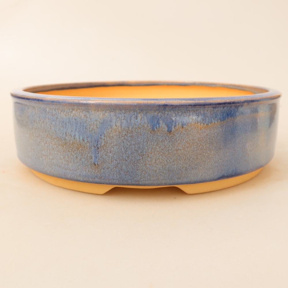 Keramik-Bonsai-Schale 23 x 23 x 6,5 cm, Farbe: Blau