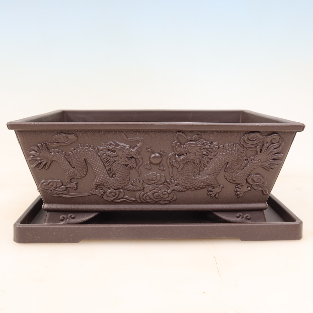 Bonsai-Schale + Untersetzer aus Kunststoff MP-36 – 22,5 x 16 x 9 cm