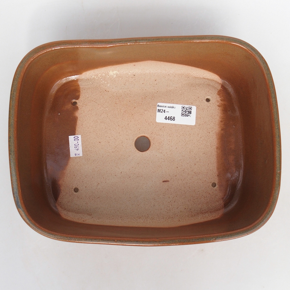 Keramik-Bonsaischale 23,5 x 18 x 7,5 cm, braun Farbe