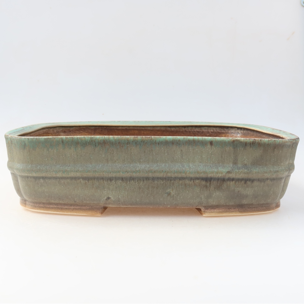 Keramik-Bonsai-Schale 29 x 23 x 7 cm, Farbe: grün