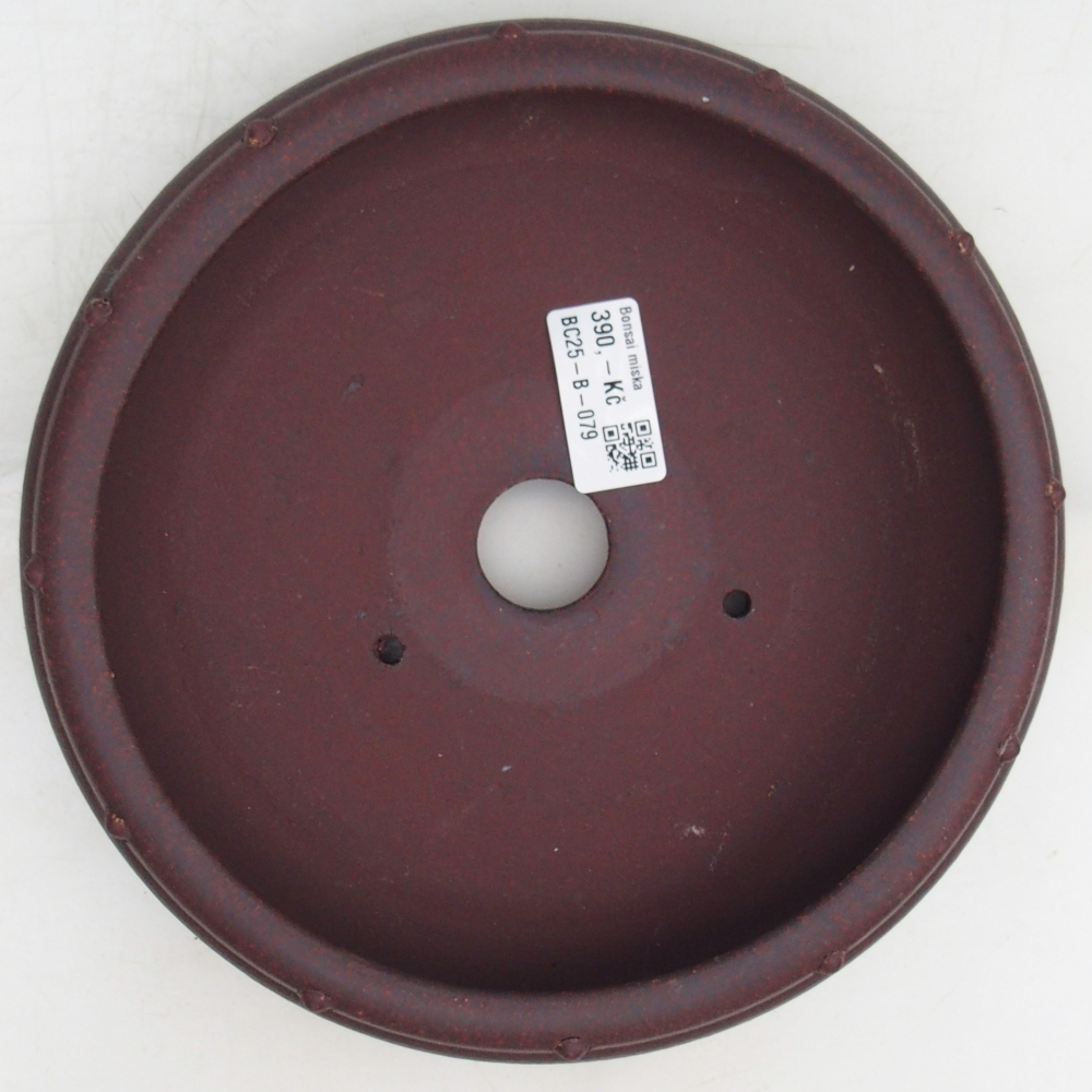 Bonsaischale aus Keramik 21 x 21 x 5 cm, braun