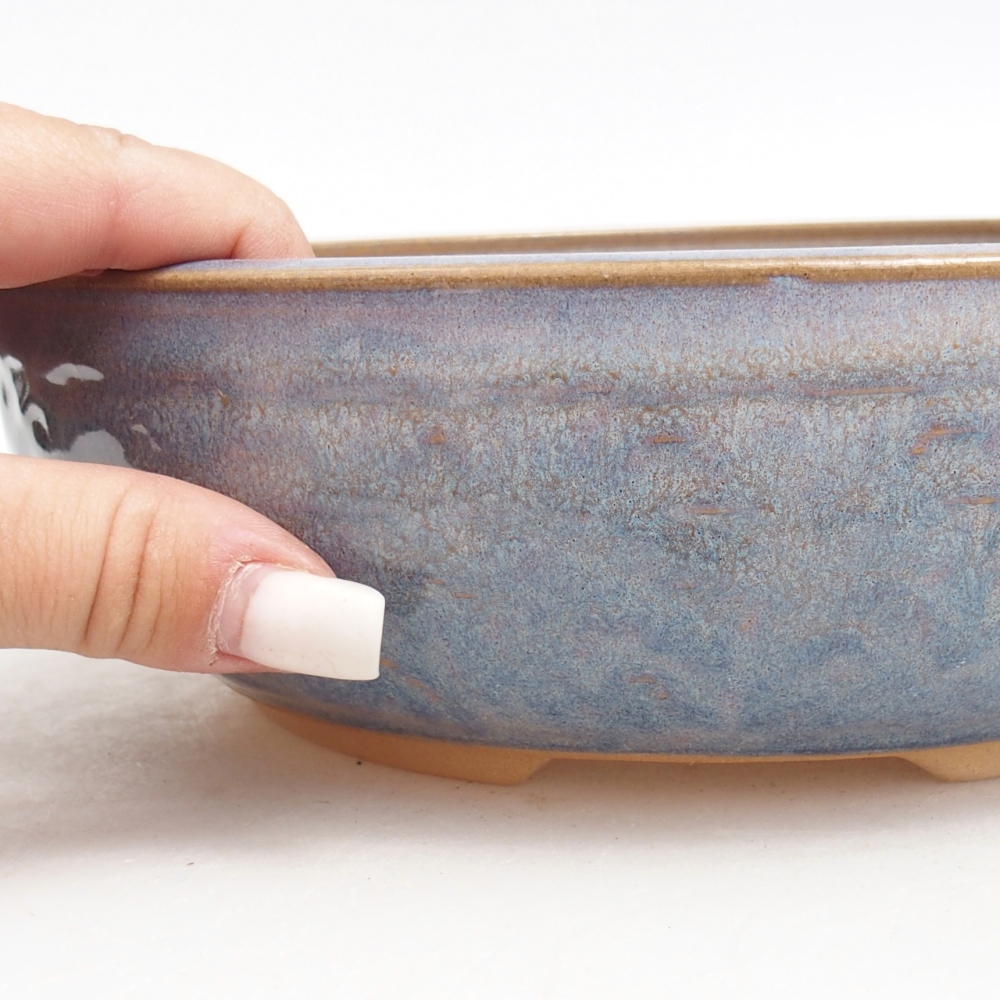 Bonsaischale aus Keramik 22 x 22 x 6,5 cm, Farbe blau