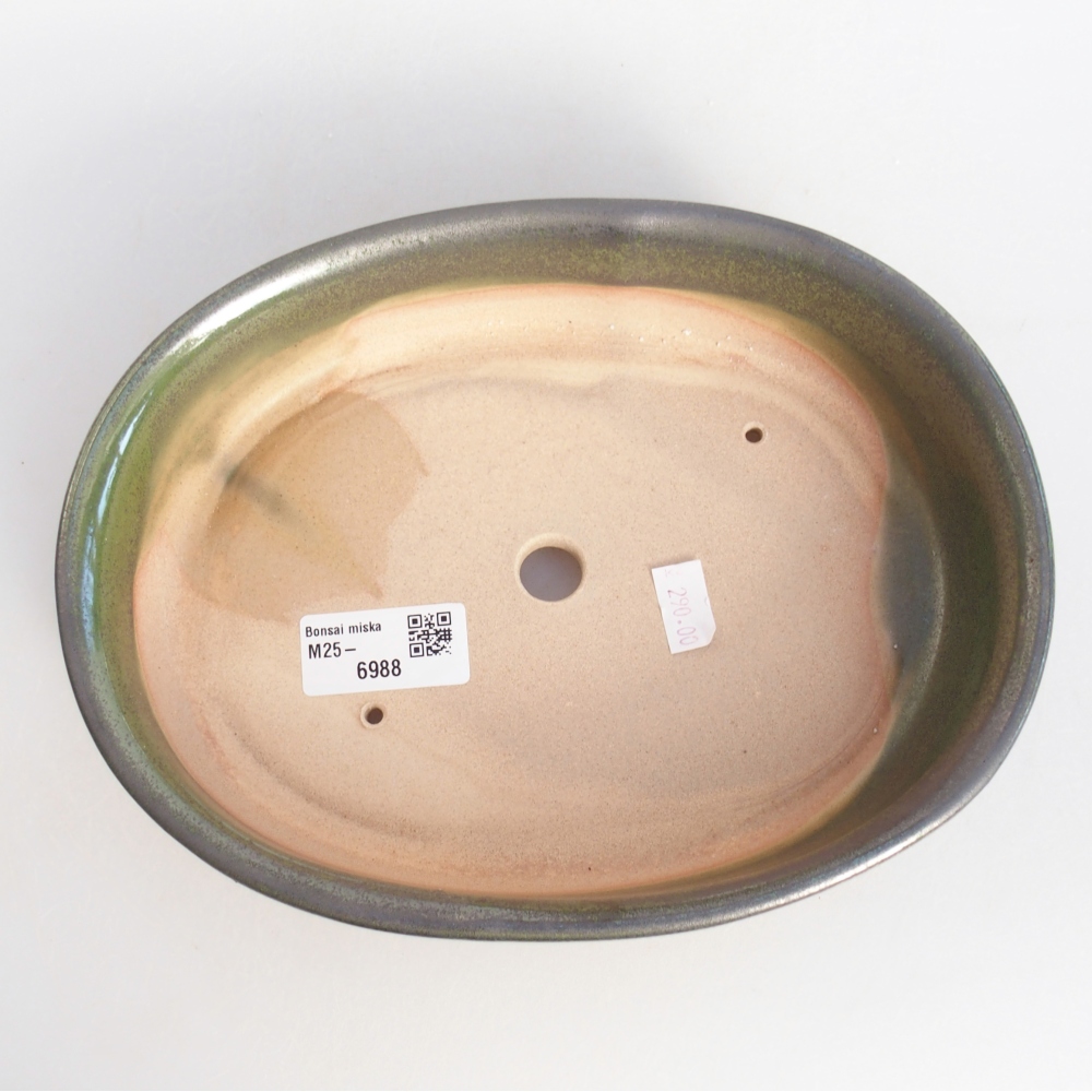 Bonsaischale aus Keramik 22 x 17 x 5 cm, grün