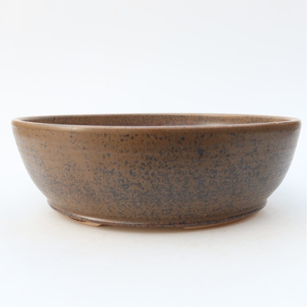 Bonsaischale aus Keramik 21 x 21 x 6,5 cm, braun