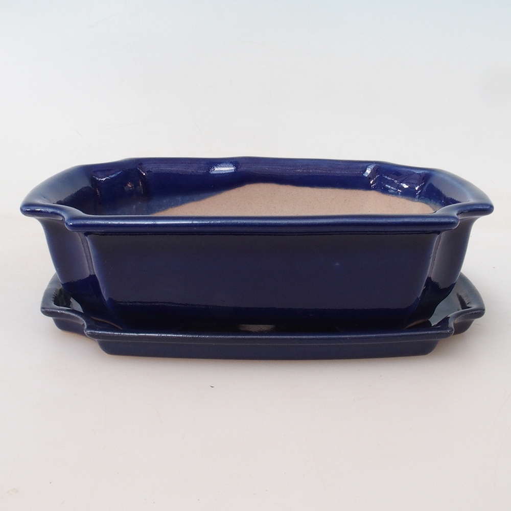 Bonsai-Schale + Unterschale H03 – 16,5 x 12 x 4,5 cm. 