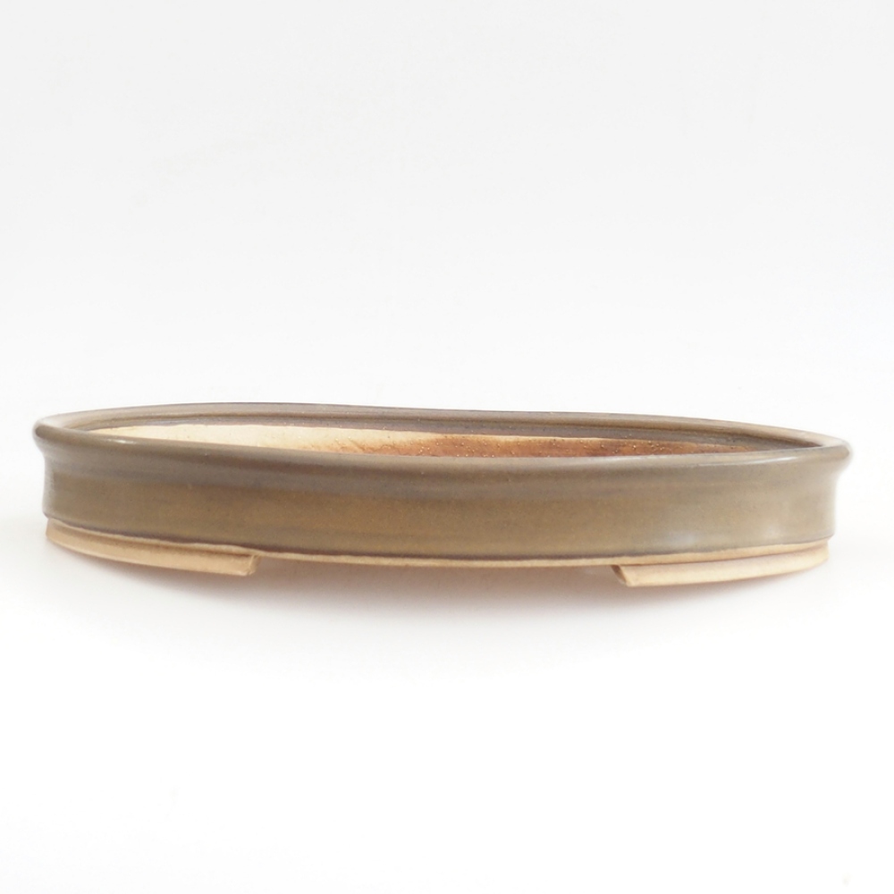 Bonsaischale aus Keramik 30 x 26 x 4 cm, braun