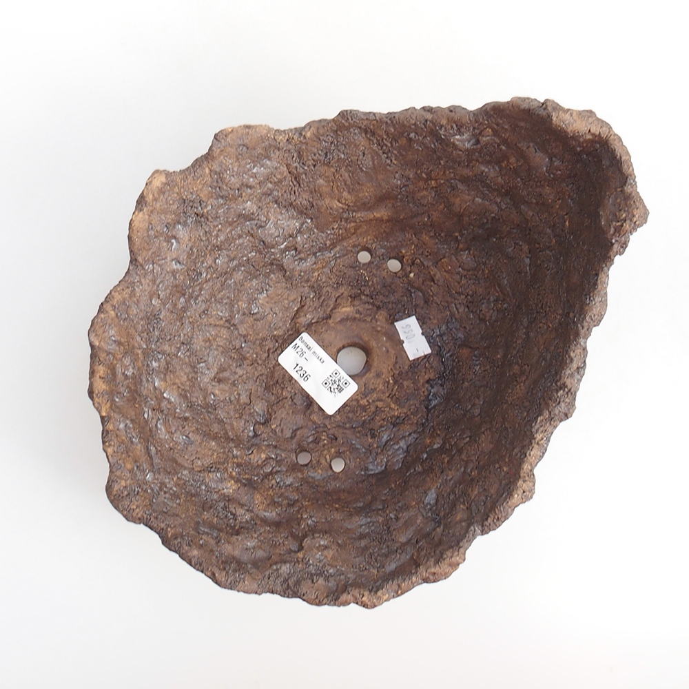 Keramikschale 19 x 15 x 14 cm , Farbe braun