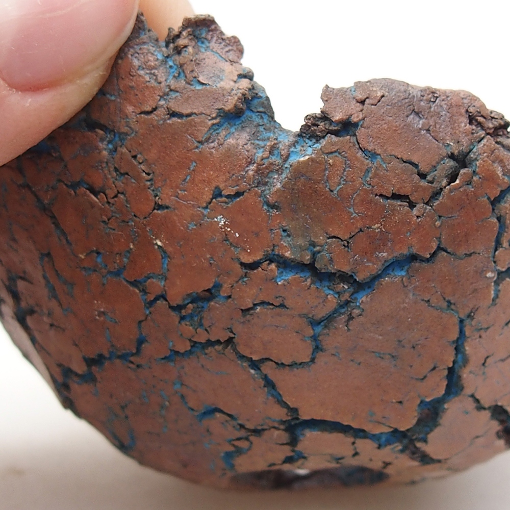 Keramikschale 7,5 x 7 x 3,5 cm , Farbe blau