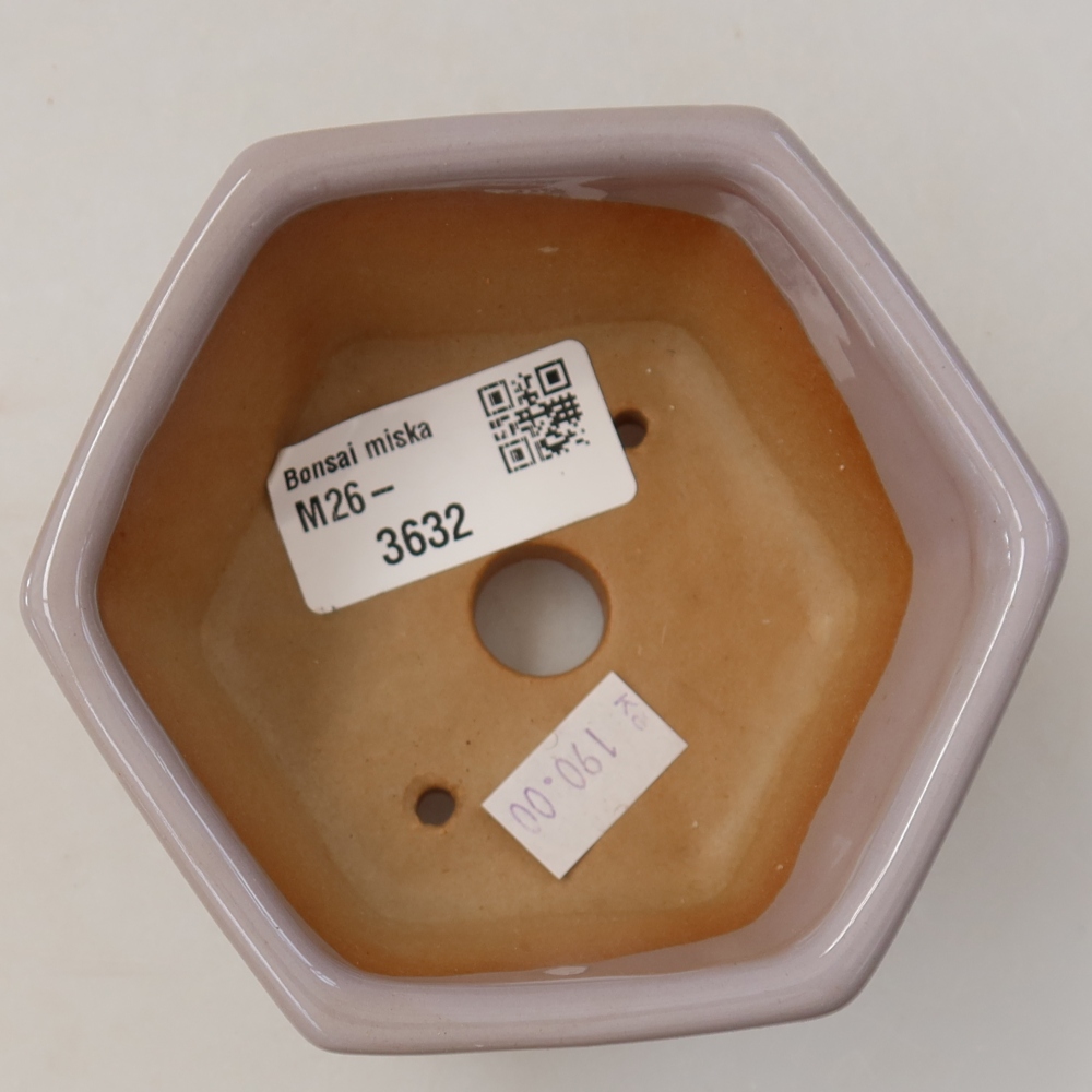 Keramik-Bonsai-Schale 10 x 9 x 5 cm, Farbe: Violett
