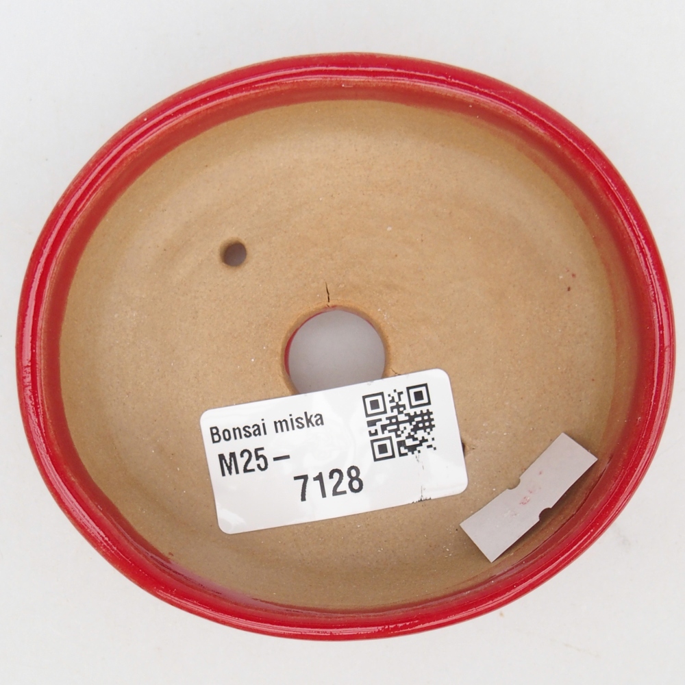 Bonsaischale aus Keramik 9,5 x 8 x 3 cm, Farbe rot