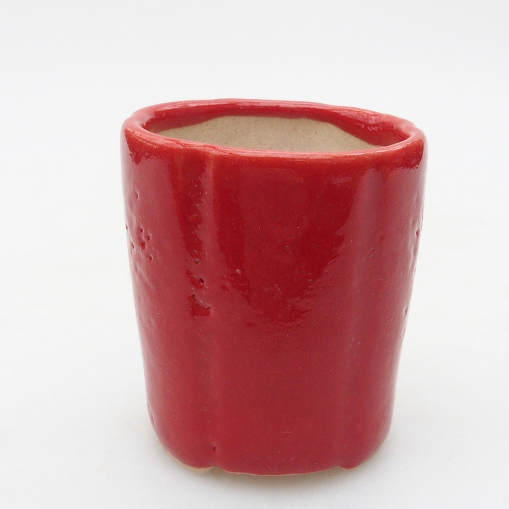 Mini-Bonsaischale  3,5 x 3,5 x 4 cm, Farbe rot