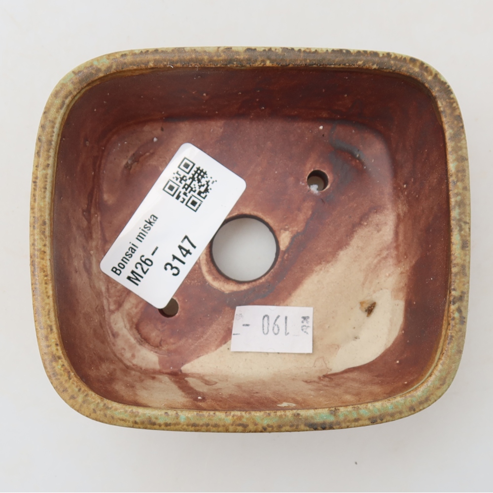 Bonsaischale aus Keramik 10 x 8,5 x 4 cm, grün