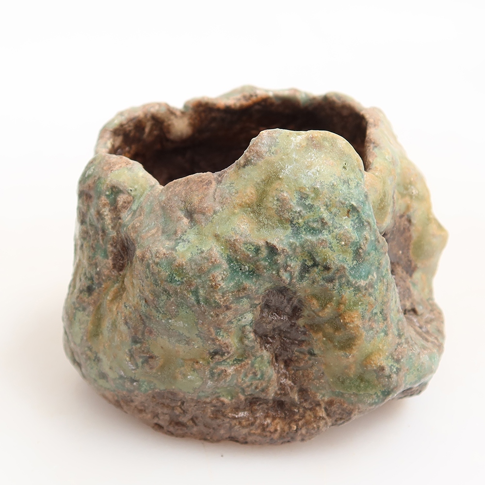Keramikschale  5,5 x 4,5 x 6 cm , Farbe: grün