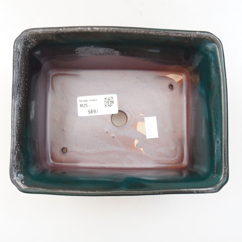 Keramik-Bonsaischale 18 x 14 x 7,5 cm, Farbe Grün