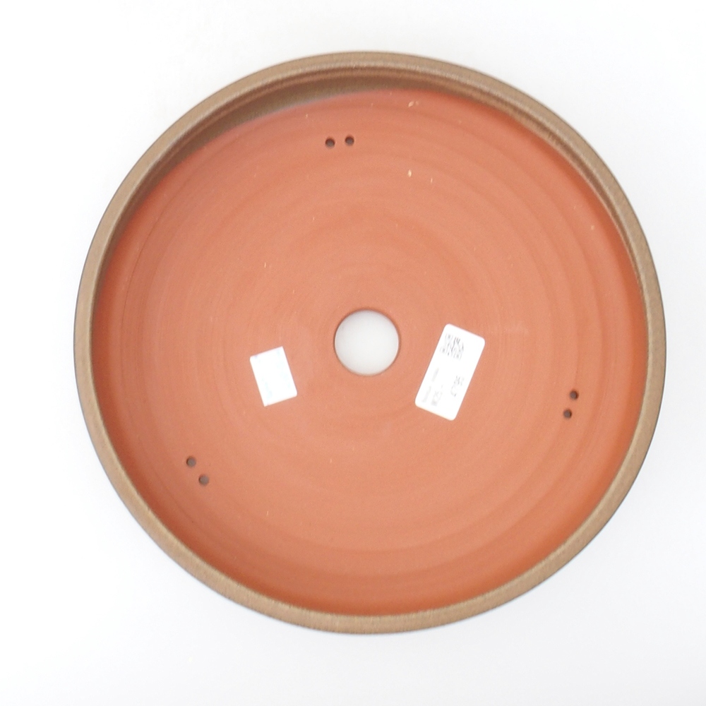 Keramik-Bonsaischale 25,5 x 25,5 x 5,5 cm, Farbe Braun