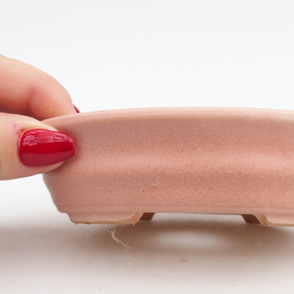 Bonsaischale aus Keramik 12 x 9,5 x 3,5 cm, rosa