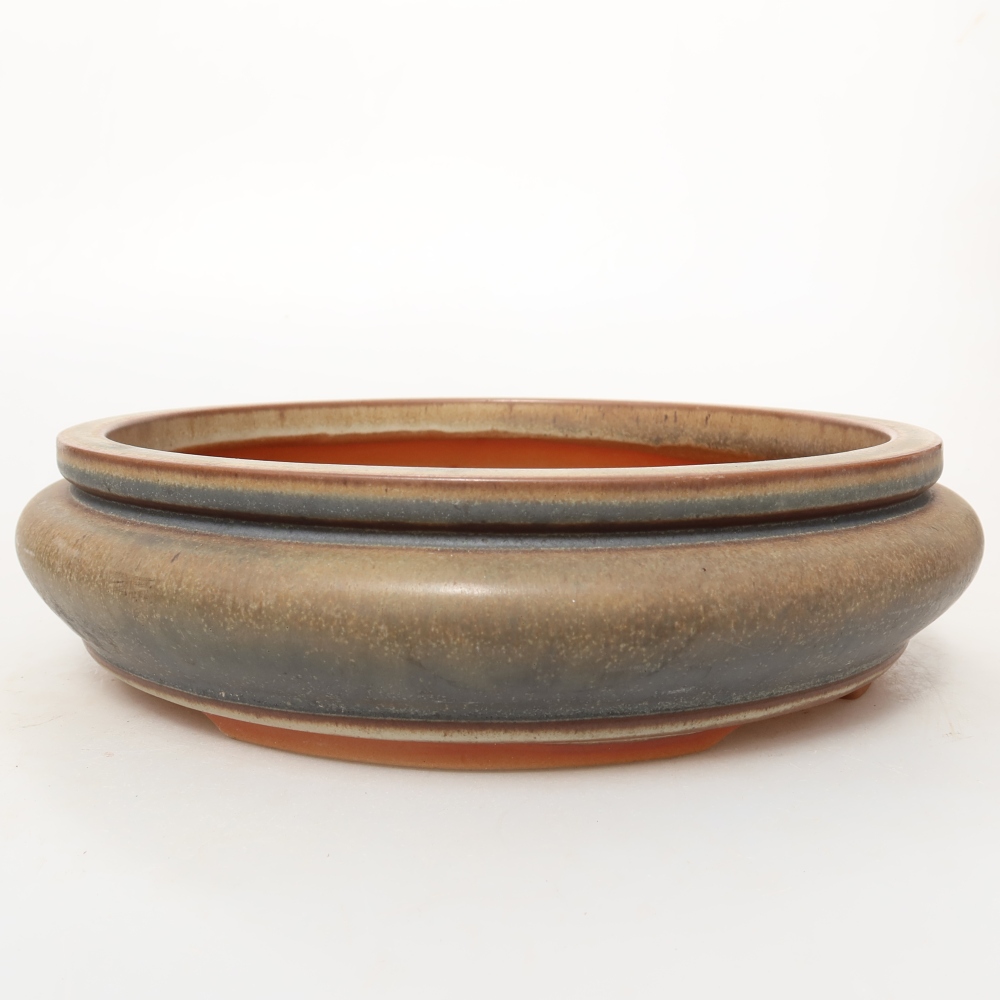 Keramikschale 23 x 23 x 7 cm , Farbe braun
