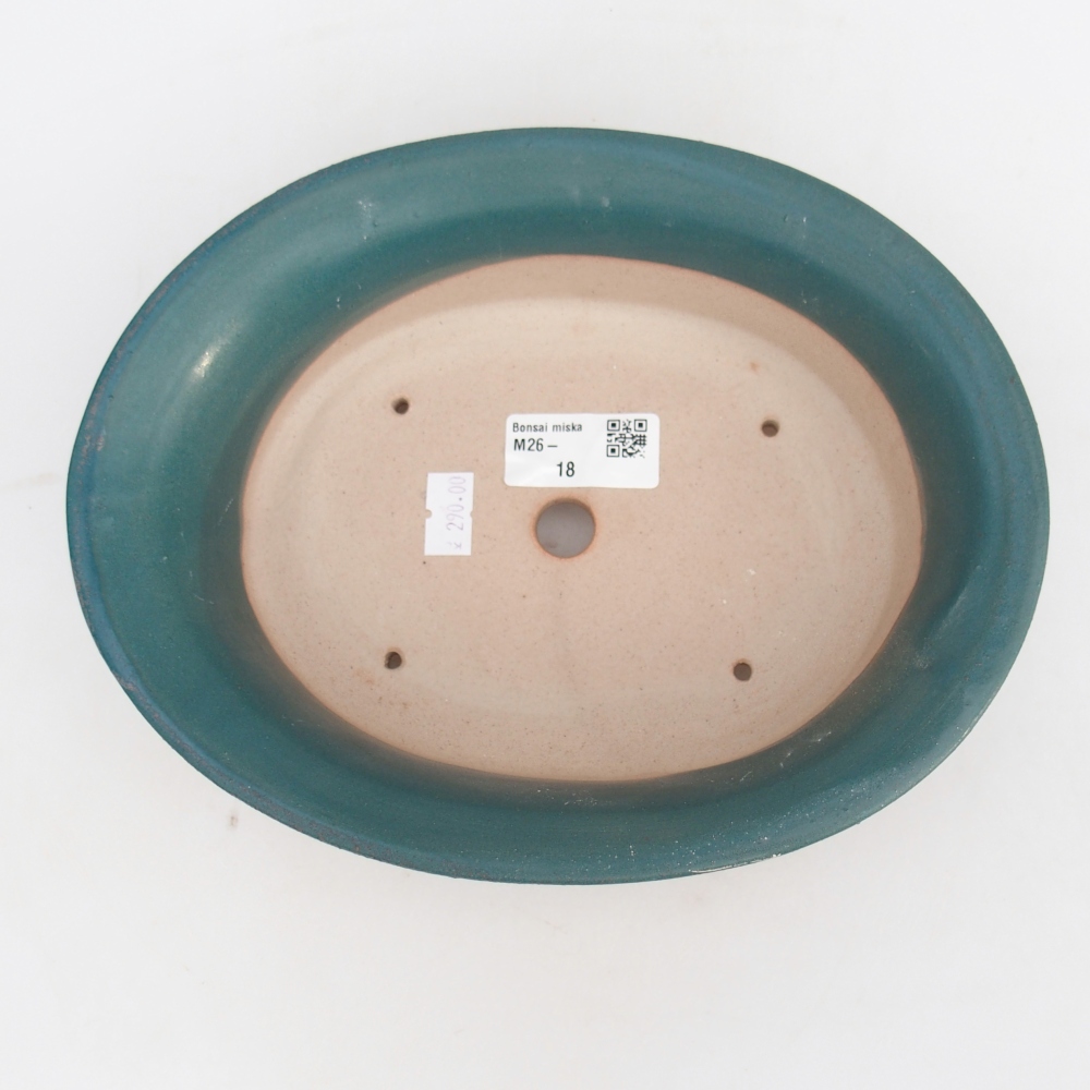 Bonsaischale aus Keramik 22,5 x 18,5 x 7 cm, Farbe blau