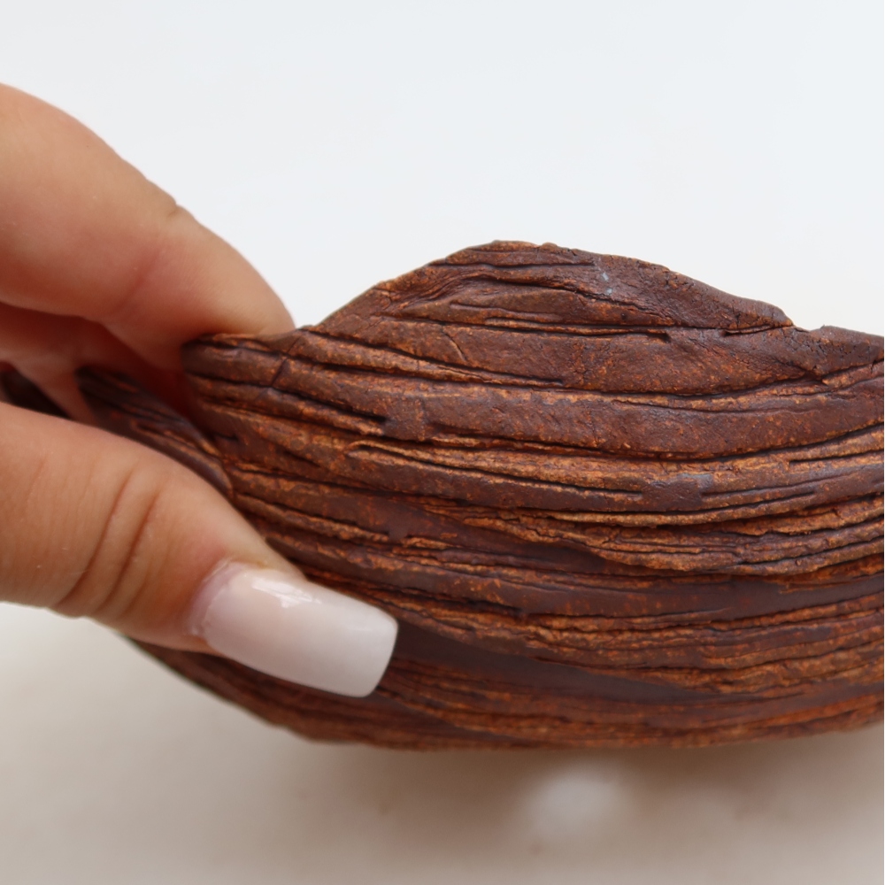 Keramikschale  18 x 15 x 8 cm, Farbe: braun
