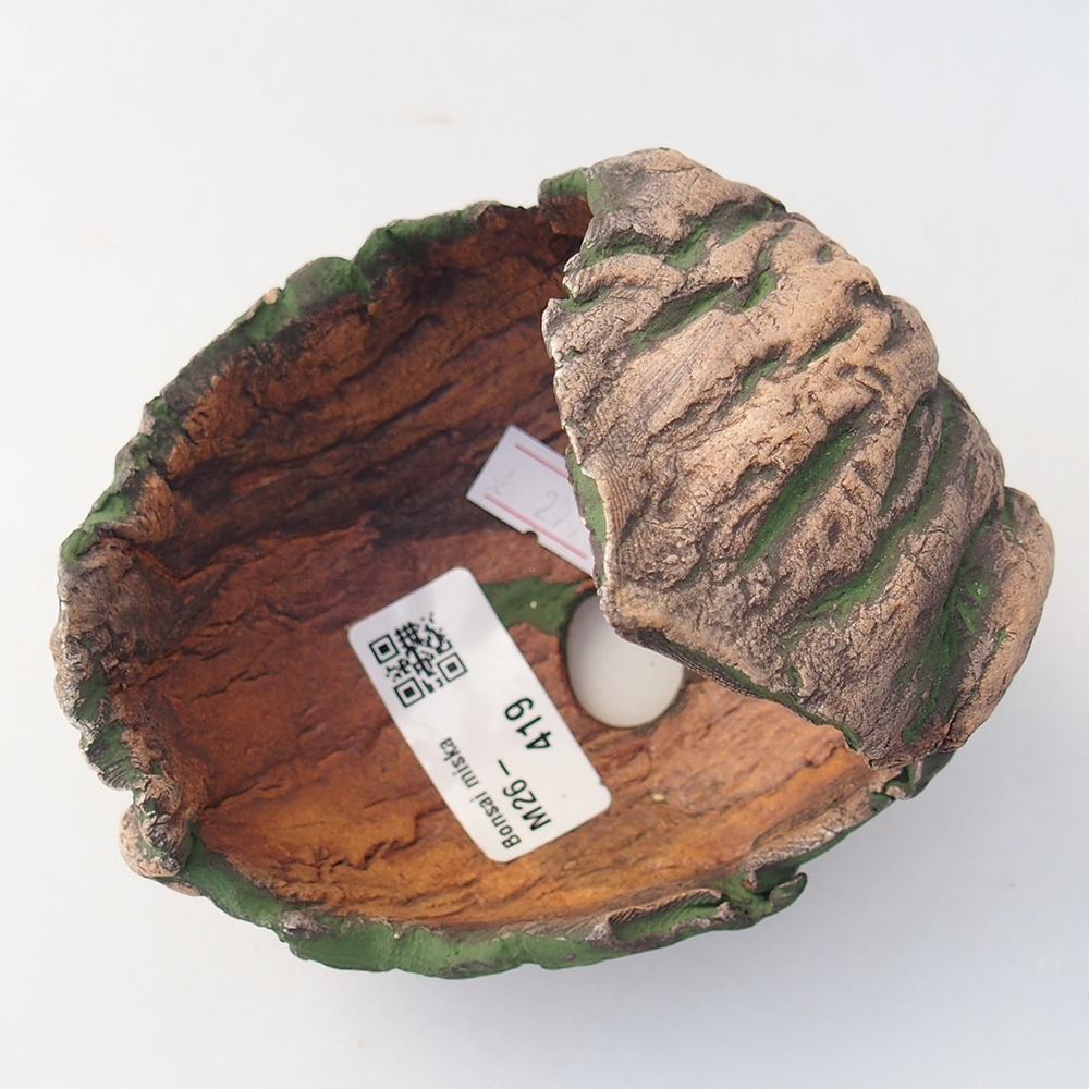 Keramikschale 11 x 10 x 10 cm , Farbe grün