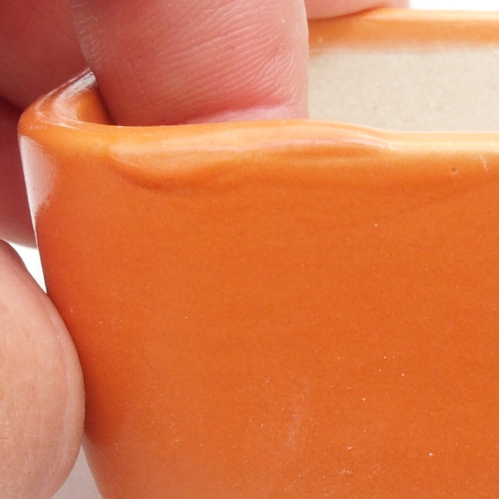 Mini aus Keramik, 6,5 x 6,5 x 3,5 cm, orange