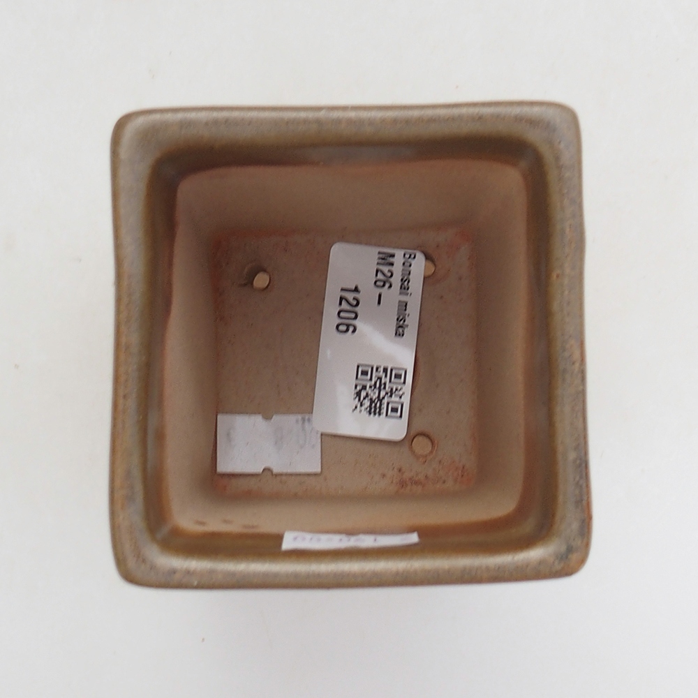 Bonsaischale aus Keramik 7 x 7 x 9,5 cm, braun