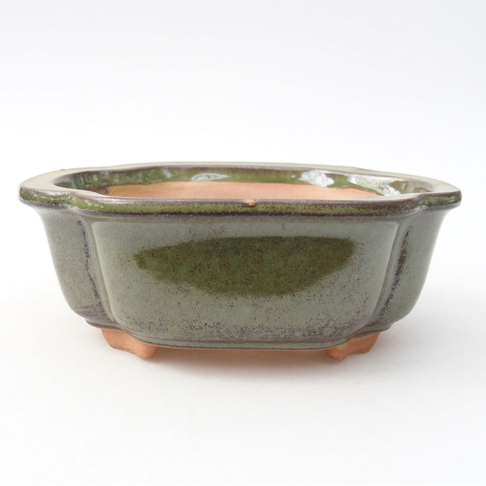 Bonsaischale aus Keramik 13 x 10 x 5 cm, grün