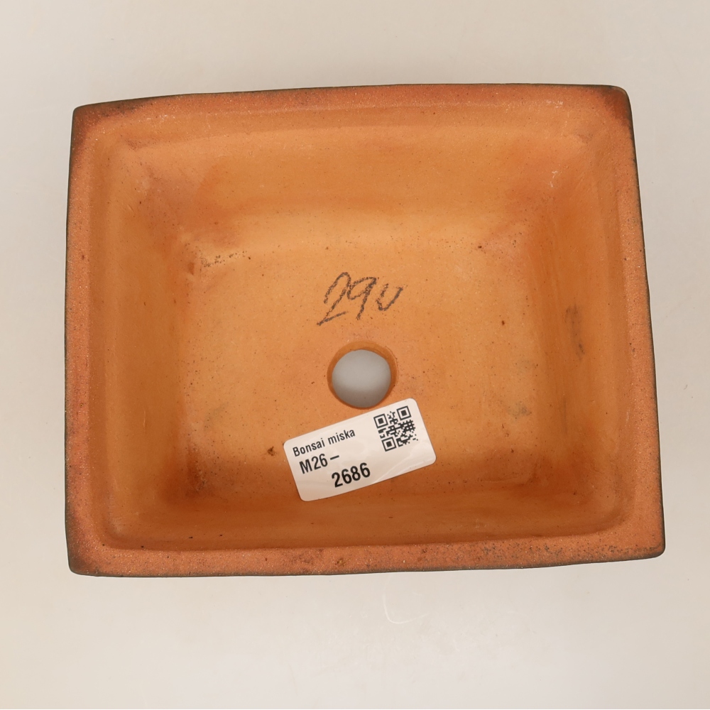 Keramikschale  14,5 x 12,5 x 7 cm, Farbe: Ziegelrot
