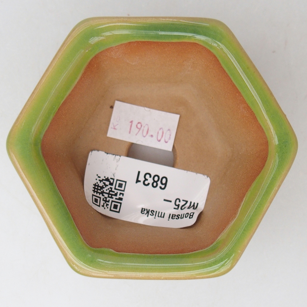 Bonsaischale aus Keramik 7,5 x 7 x 4 cm, grün