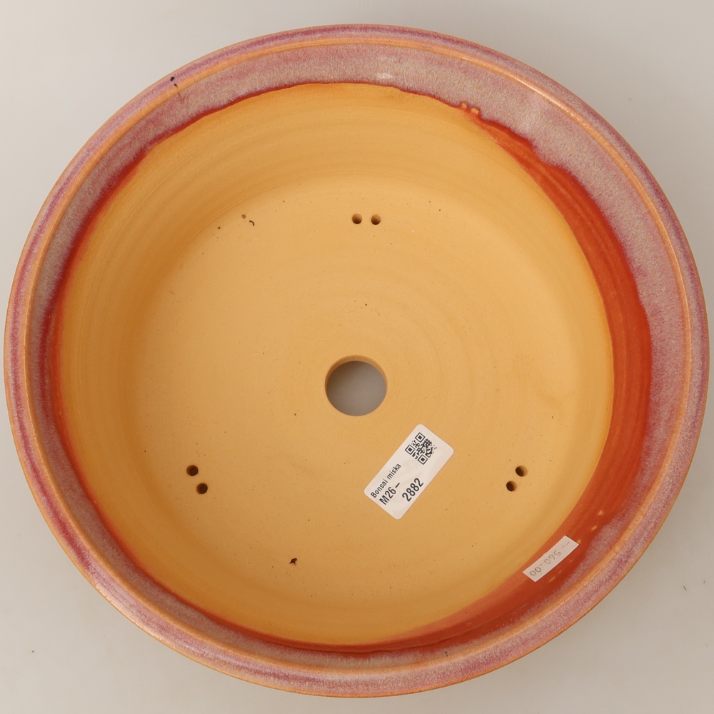 Keramik-Bonsai-Schale 27 x 27 x 9 cm, Farbe: Rosa