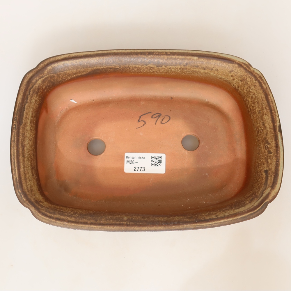 Keramikschale  24 x 17 x 6 cm, Farbe: braun