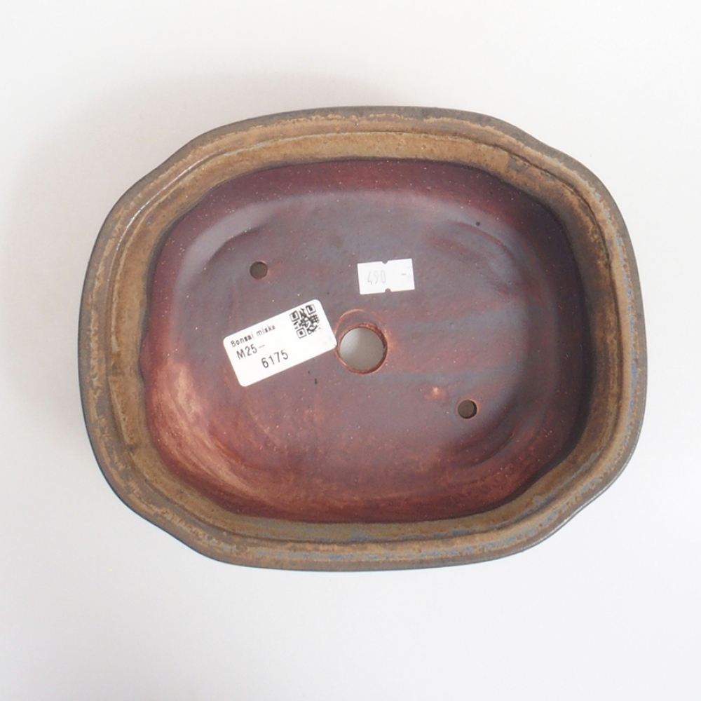 Bonsaischale aus Keramik 11,5 x 16 x 6,5 cm, Farbe braun