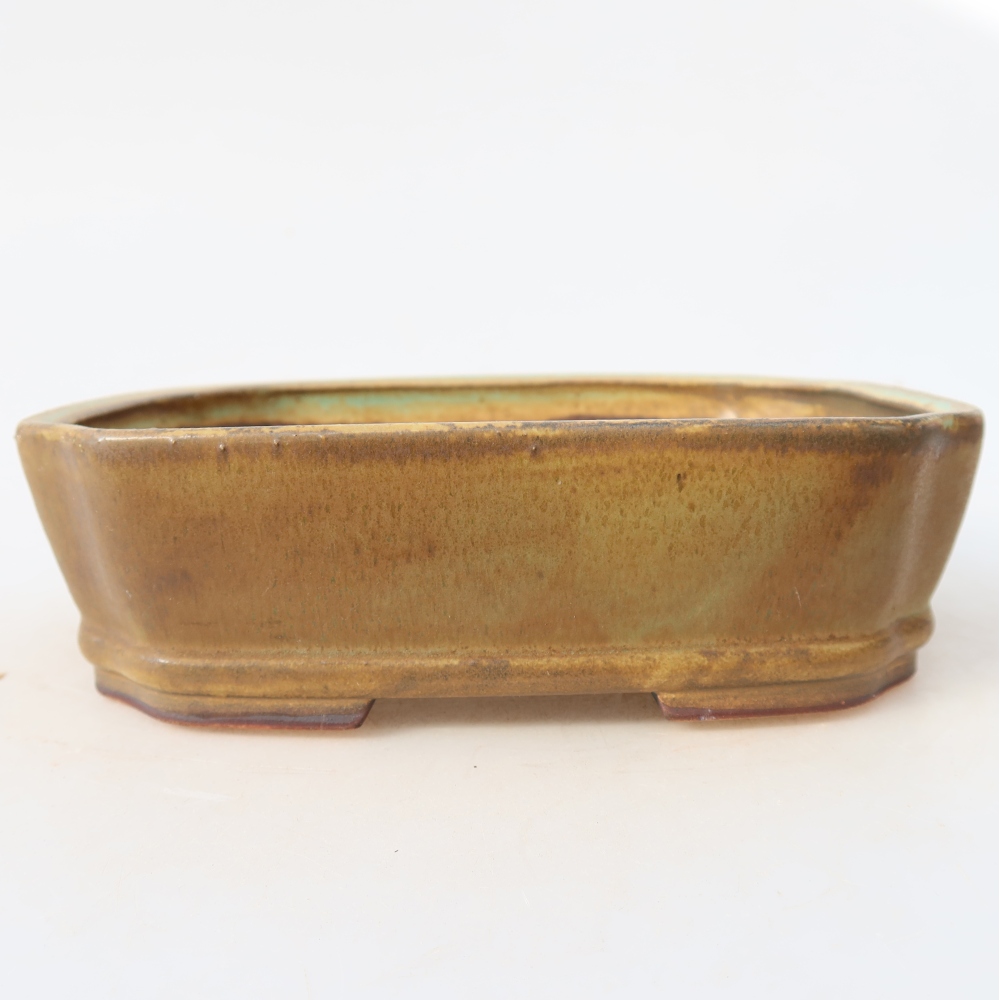 Bonsaischale aus Keramik 17,5 x 14,5 x 5 cm, grün