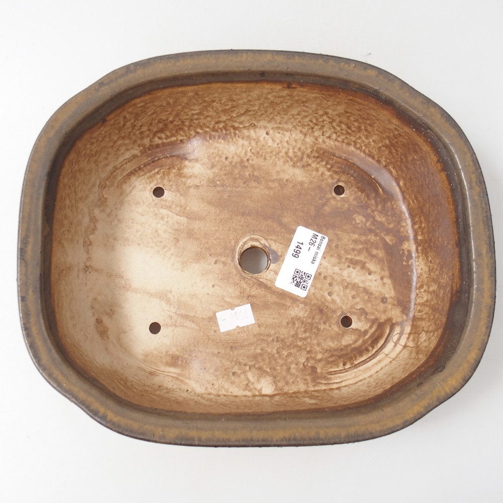 Bonsaischale aus Keramik 25 x 21 x 8 cm, braun
