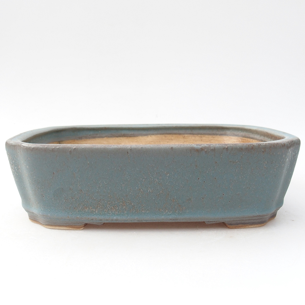 Keramik-Bonsaischale 21,5 x 18 x 5,5  cm, Farbe blau