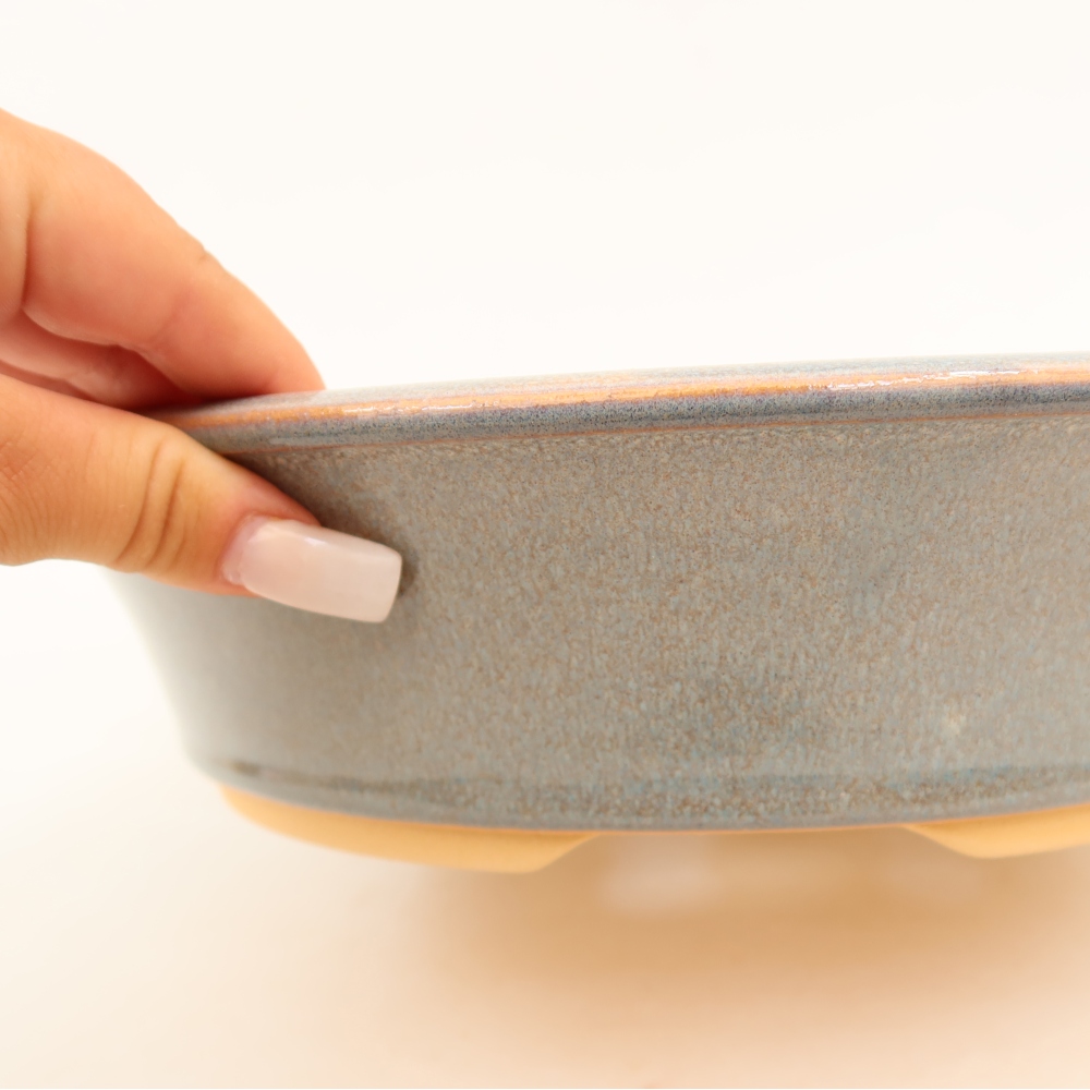 Keramik-Bonsai-Schale 28,5 x 28,5 x 7 cm, Farbe: Grau
