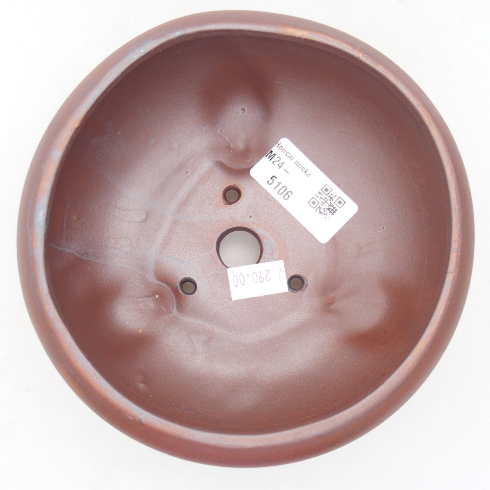 Keramik-Bonsaischale 14 x 14 x 6,5 cm, Farbe metallische