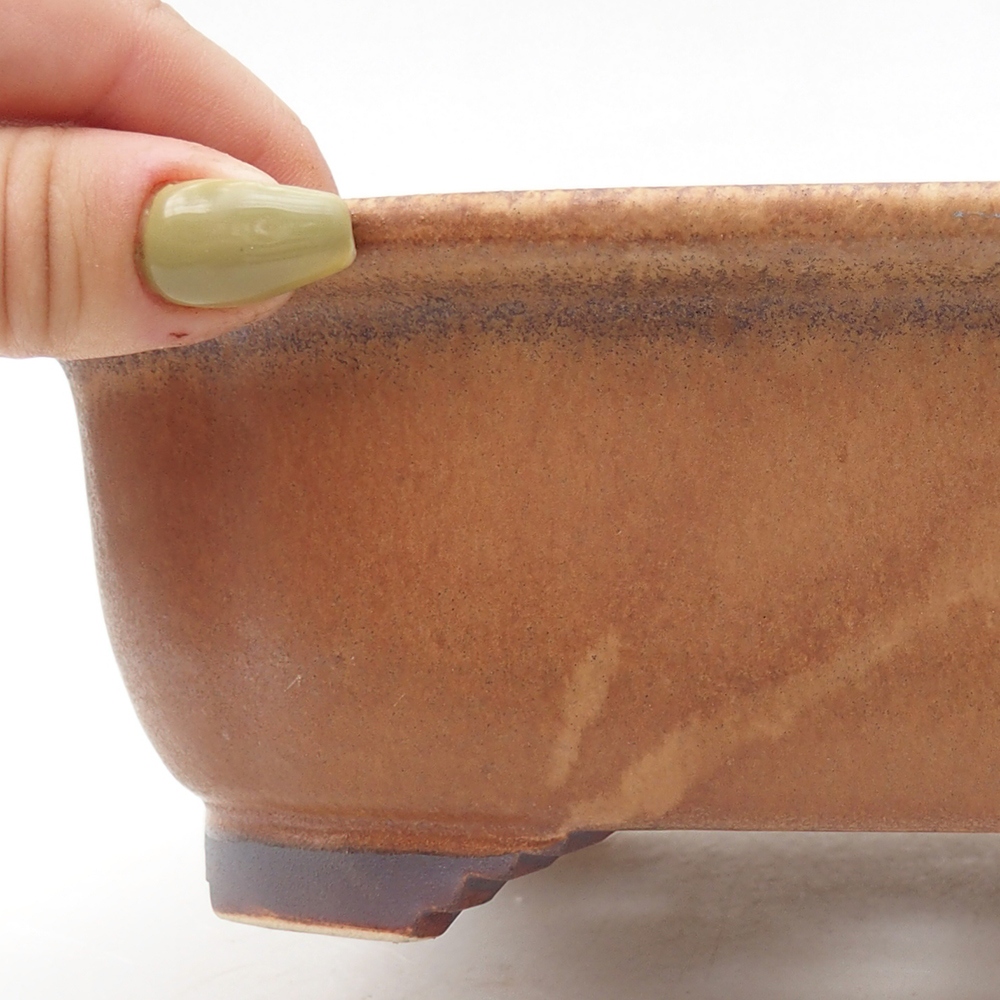 Keramik-Bonsaischale 20 x 16,5 x 6,5  cm, Farbe rosa