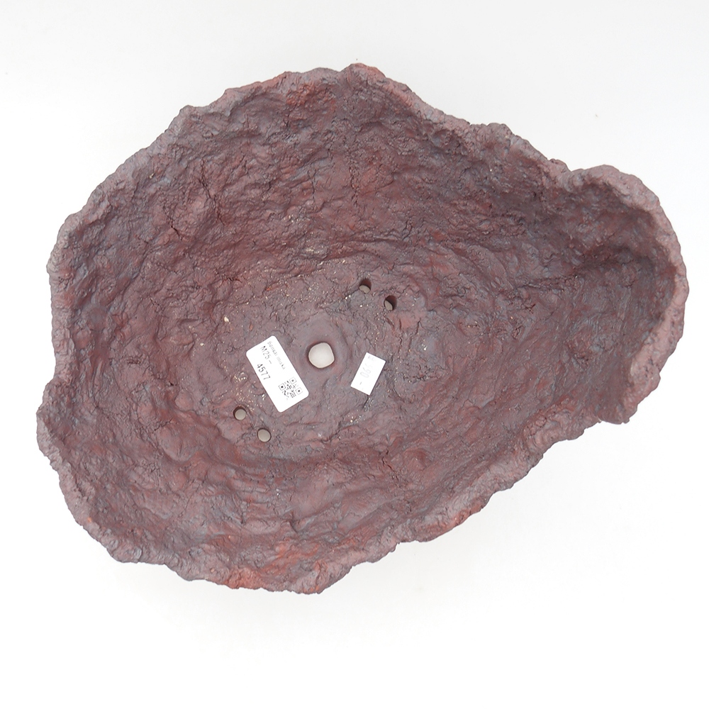 Keramikschale 23,5 x 24,5 x 20 cm, braun Farbe