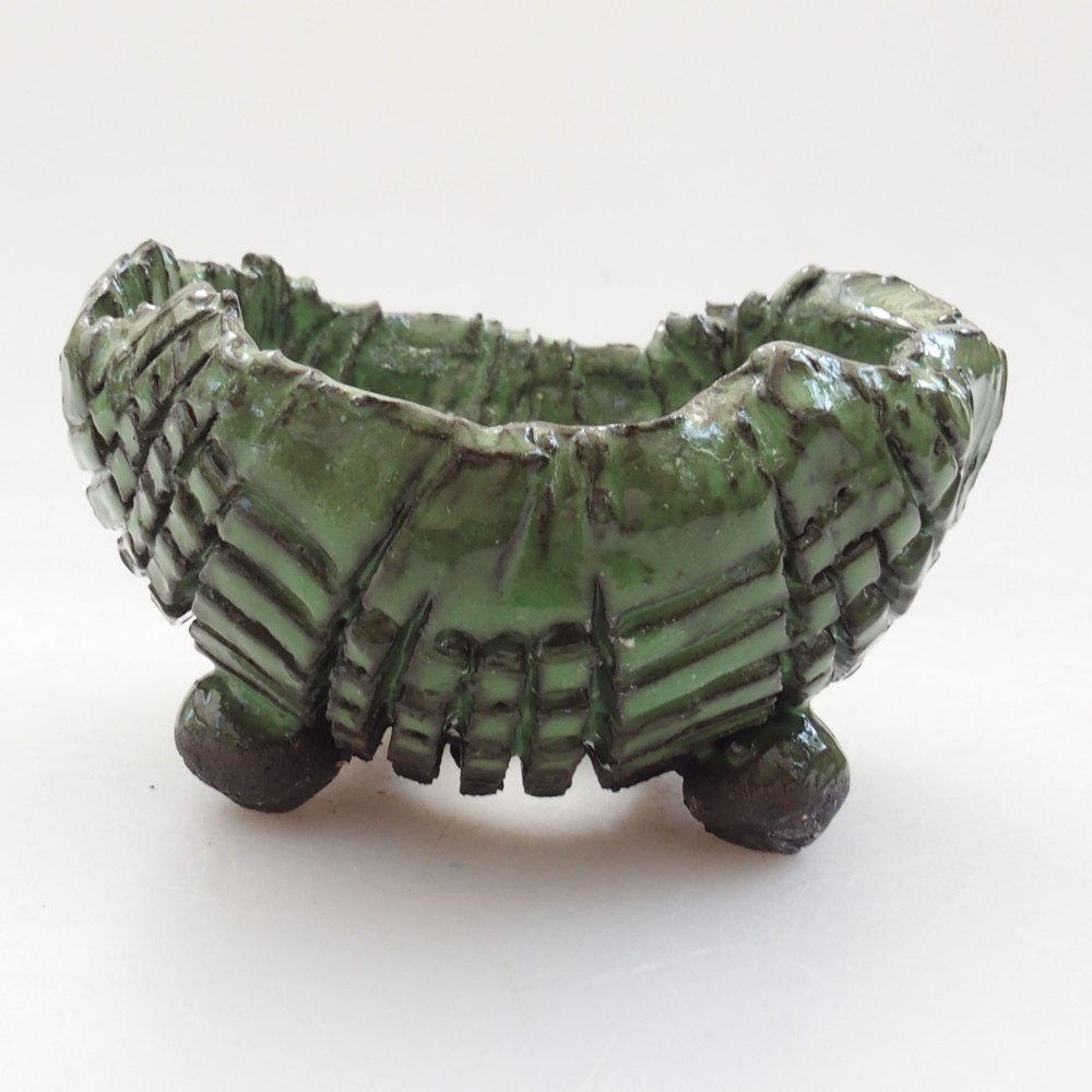 Keramikschale 7 x 7 x 5 cm, Farbe grün