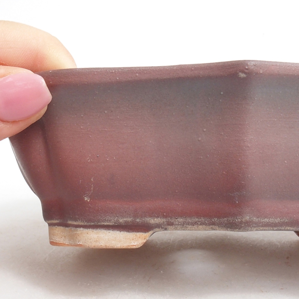 Keramik-Bonsaischale 15,5 x 11,5 x 4,5 cm, Farbe Rosa