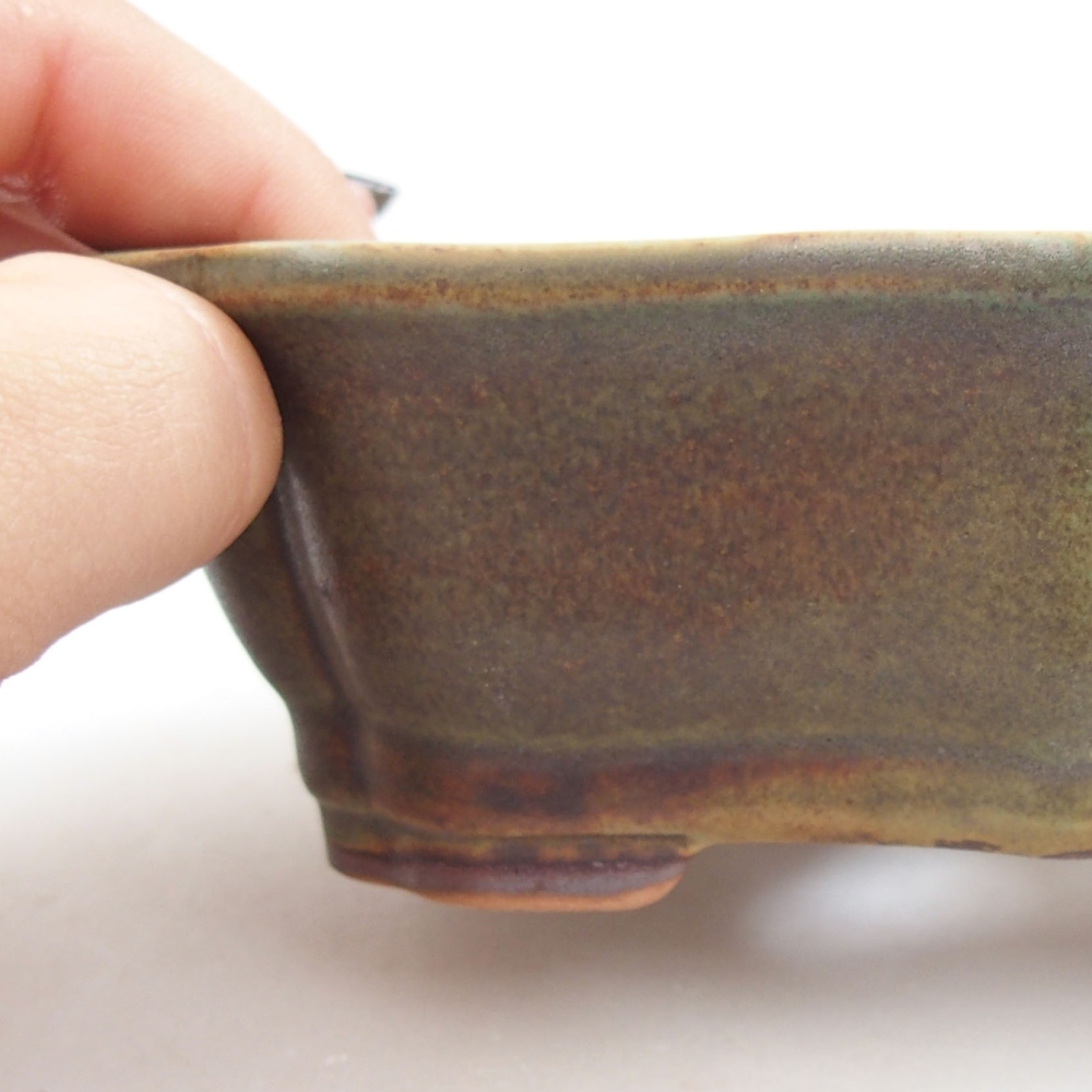 Keramik-Bonsaischale 15,5 x 11 x 4,5 cm, Farbe Grün