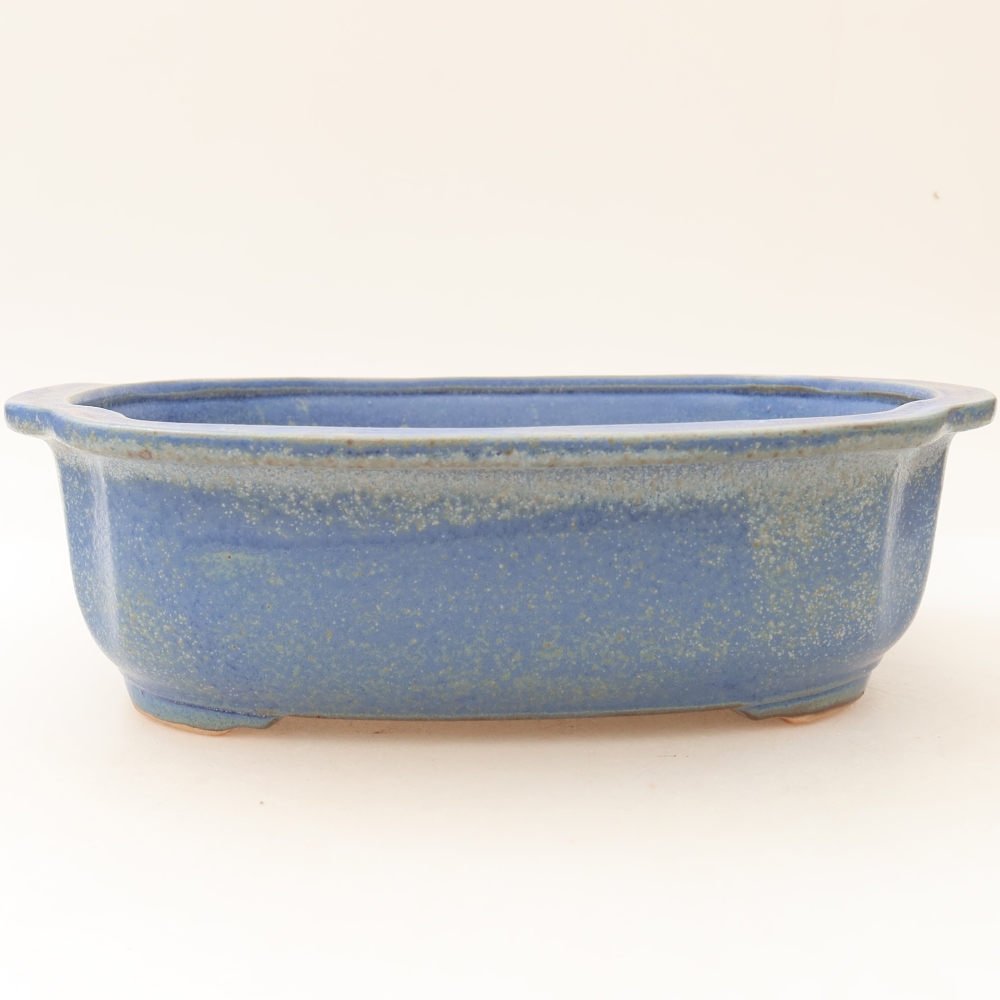 Keramik-Bonsai-Schale 24,5 x 21 x 7,5 cm, Farbe: Blau