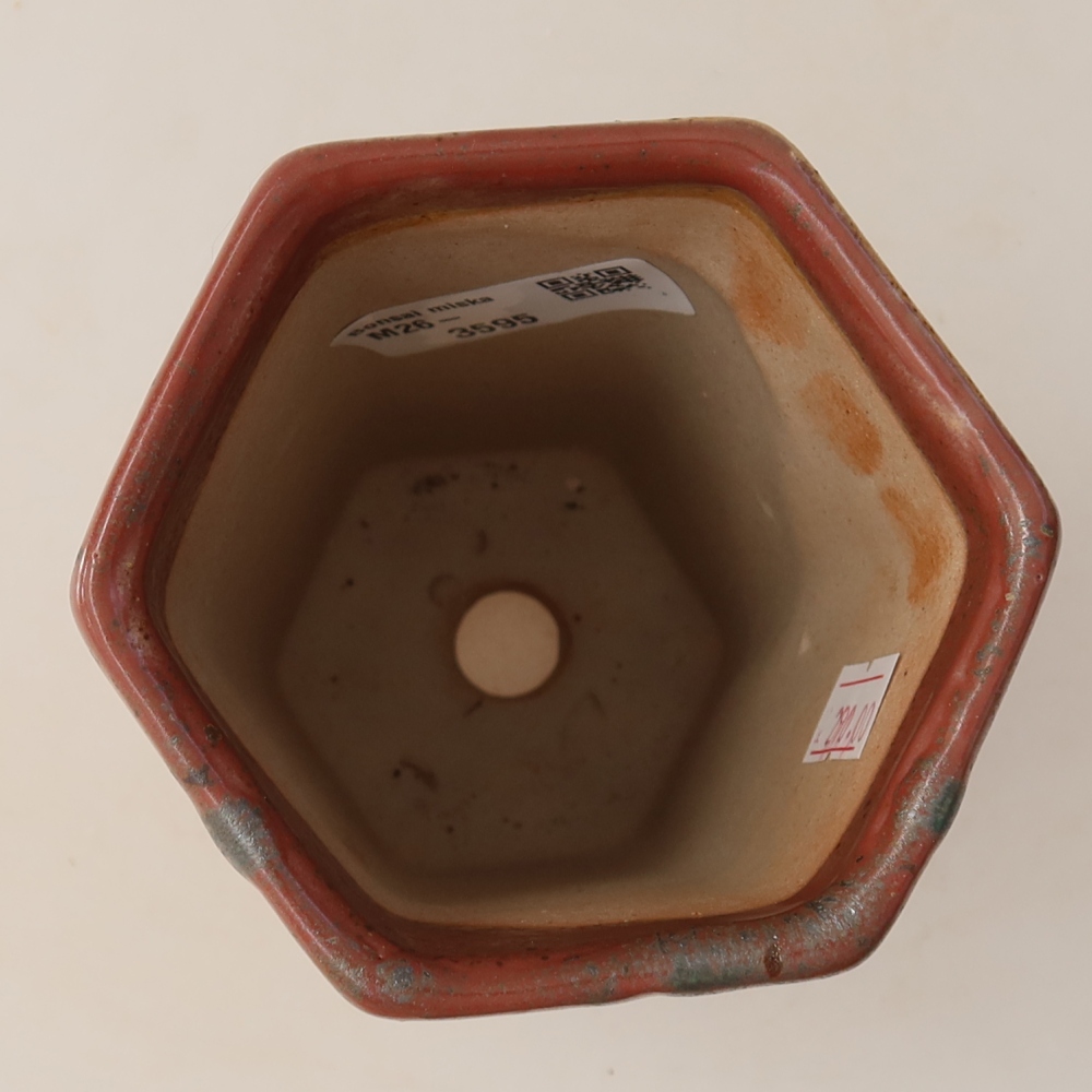 Keramik-Bonsai-Schale 9,5 x 8,5 x 14,5 cm, Farbe: Rosa