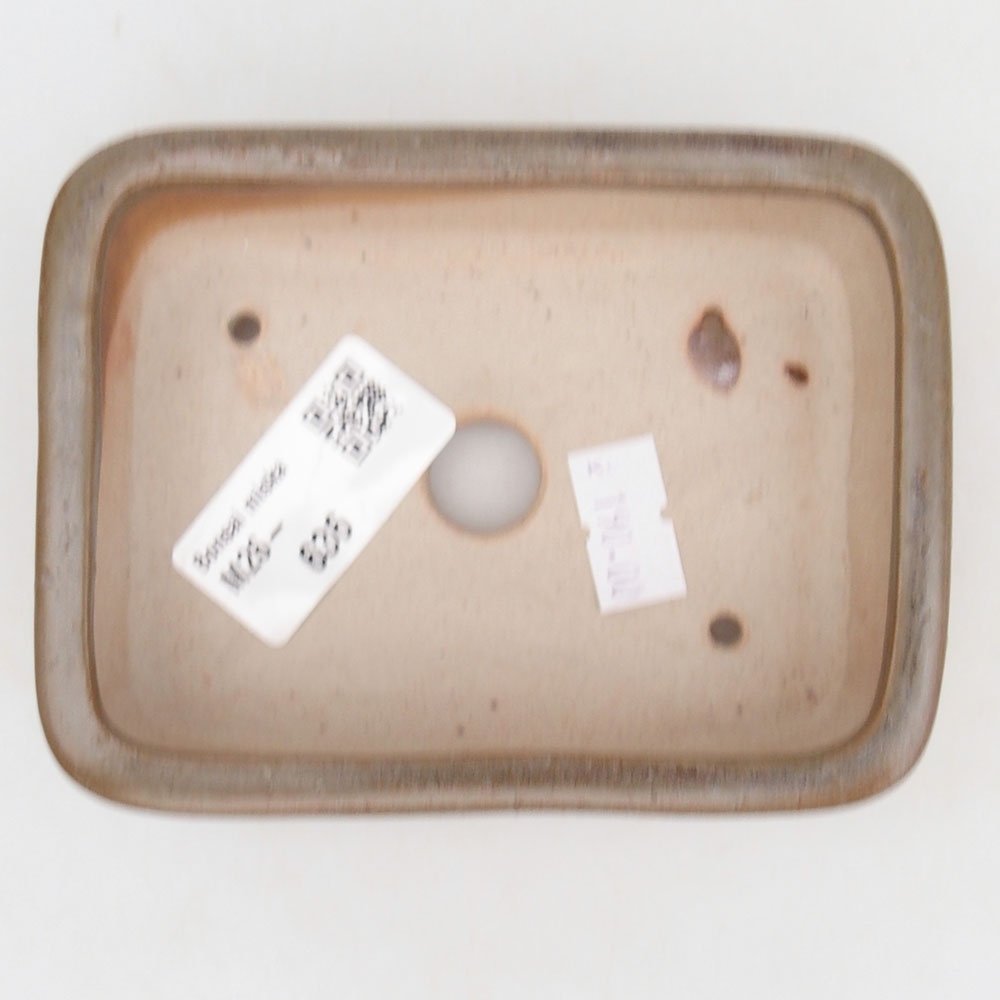 Bonsaischale aus Keramik 11,5 x 8,5 x 3 cm, braun