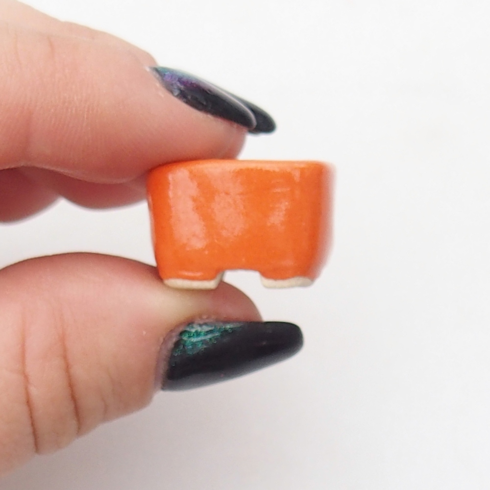 Mini-Bonsaischale 2 x 2 x 1,5 cm, orange