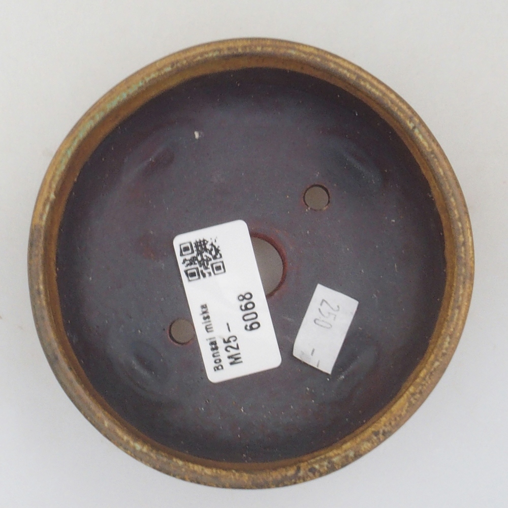 Bonsaischale aus Keramik 10,5 x 10,5 x 4,5 cm, Farbe braun